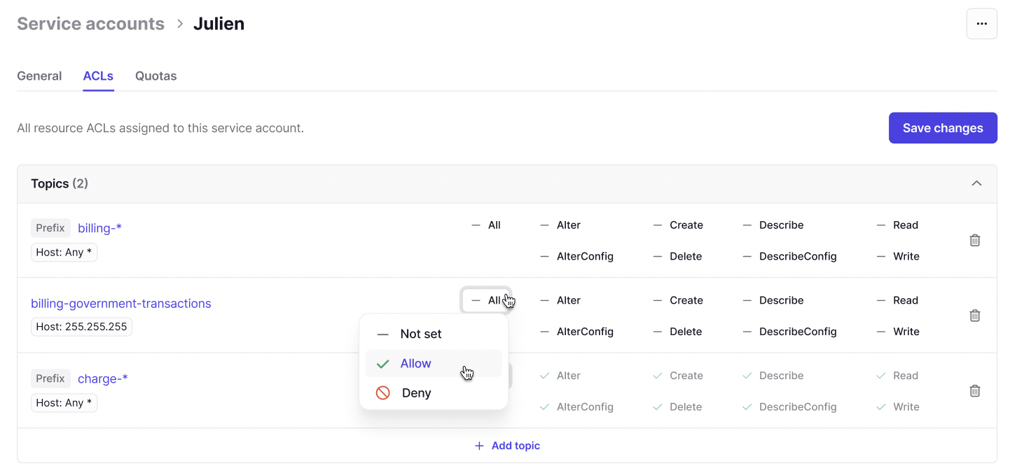 Service Accounts ACLS 2